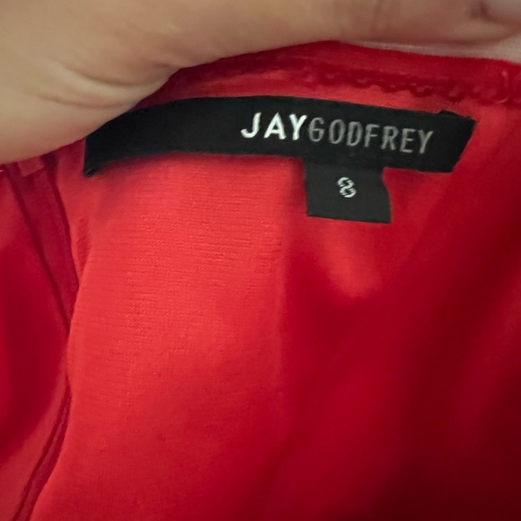 Jay Godfrey Bianca Romper In Red 💋 - Picture 9 of 9